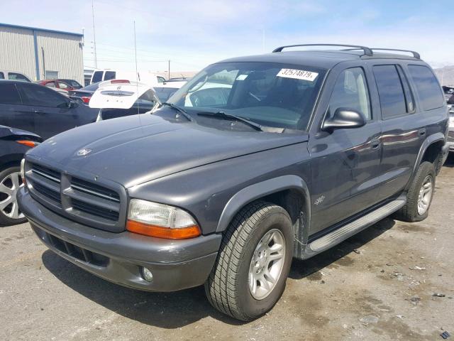 1B4HR38N72F119199 - 2002 DODGE DURANGO SP GRAY photo 2