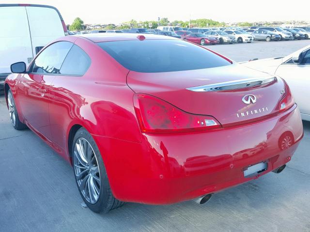 JN1CV6EK7DM920009 - 2013 INFINITI G37 JOURNE RED photo 3