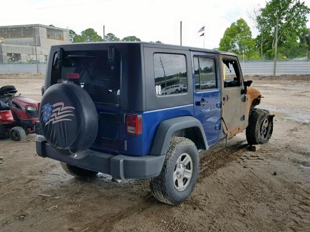 1J4GZ39109L719949 - 2009 JEEP WRANGLER U BLUE photo 4