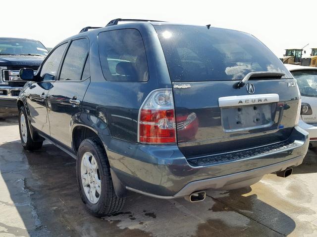 2HNYD18606H536757 - 2006 ACURA MDX TOURIN GREEN photo 3