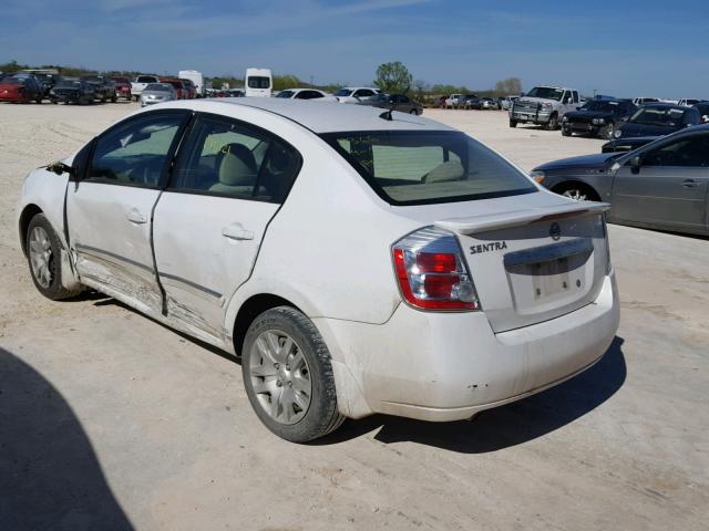 3N1AB6AP1CL665366 - 2012 NISSAN SENTRA 2.0 WHITE photo 3