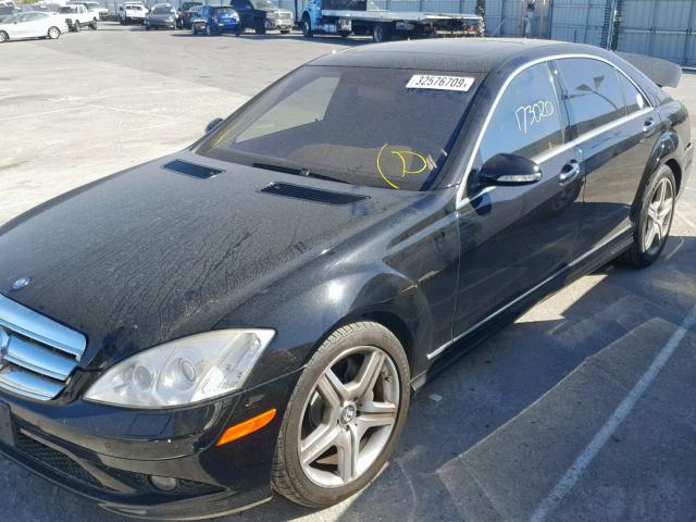 WDDNG71X27A094298 - 2007 MERCEDES-BENZ S 550 BLACK photo 2