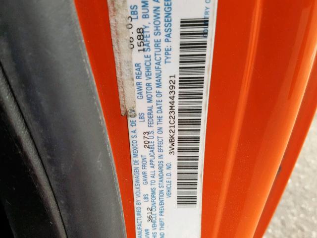 3VWBK21C23M443921 - 2003 VOLKSWAGEN NEW BEETLE Narıncı foto 10