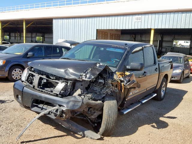 1N6AA0ED5EN504239 - 2014 NISSAN TITAN S BLACK photo 2