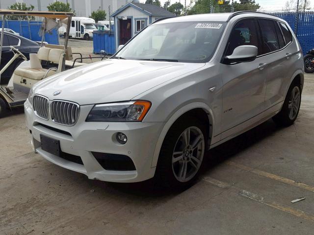 5UXWX7C56EL983650 - 2014 BMW X3 XDRIVE3 WHITE photo 2