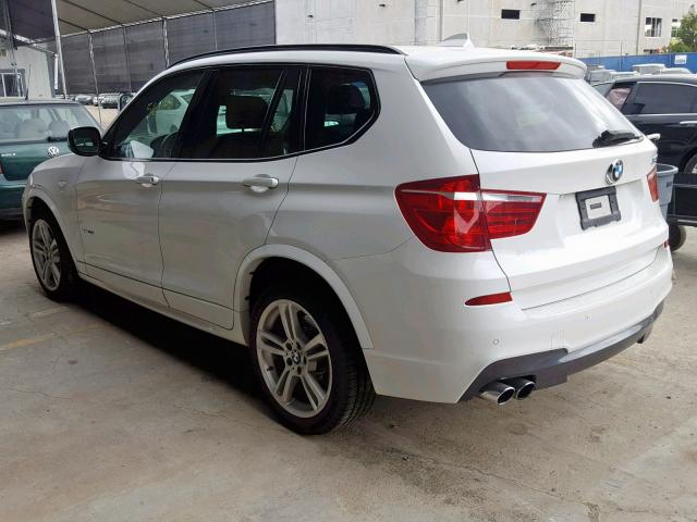 5UXWX7C56EL983650 - 2014 BMW X3 XDRIVE3 WHITE photo 3