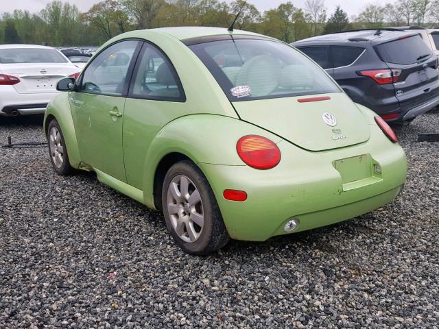 3VWBD21C13M421726 - 2003 VOLKSWAGEN NEW BEETLE მწვანე ფოტო 3