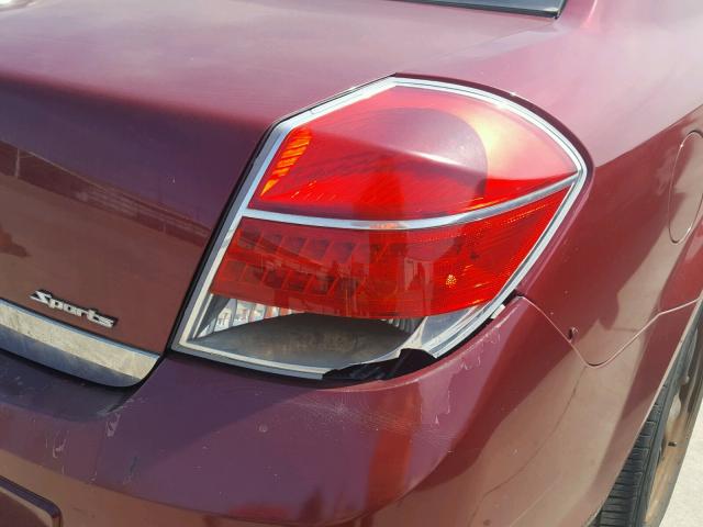 1G8ZS57B09F199934 - 2009 SATURN AURA XE BURGUNDY photo 9