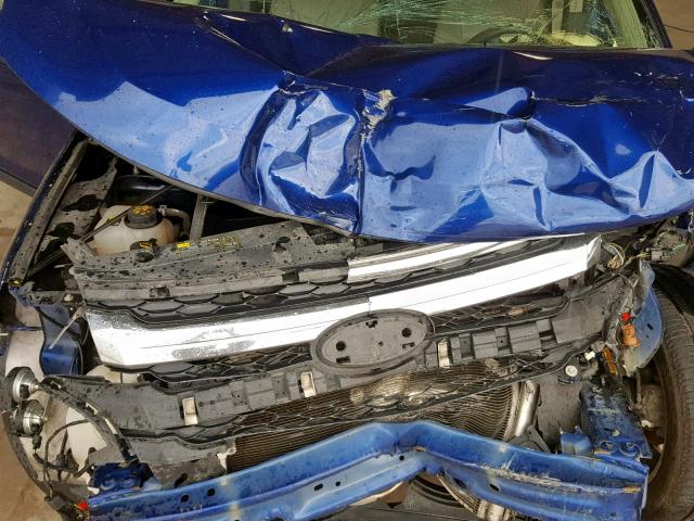 2FMDK3JC8DBB29660 - 2013 FORD EDGE SEL BLUE photo 7