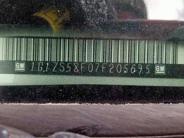 1G1ZS58F07F205695 - 2007 CHEVROLET MALIBU LS SILVER photo 10