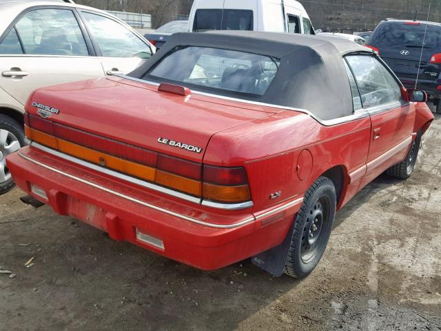 1C3EU4538SF661087 - 1995 CHRYSLER LEBARON GT RED photo 4