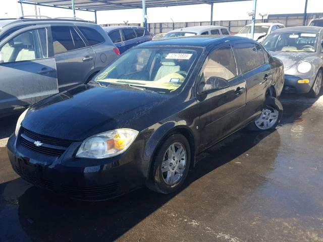 1G1AL55F577383059 - 2007 CHEVROLET COBALT LT BLACK photo 2