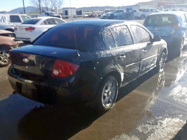 1G1AL55F577383059 - 2007 CHEVROLET COBALT LT BLACK photo 4