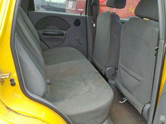 KL1TD62615B485581 - 2005 CHEVROLET AVEO BASE ყვითელი ფოტო 6