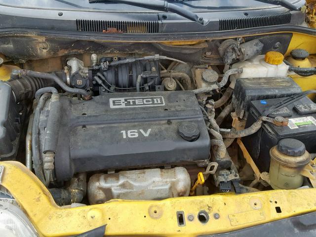 KL1TD62615B485581 - 2005 CHEVROLET AVEO BASE ყვითელი ფოტო 7