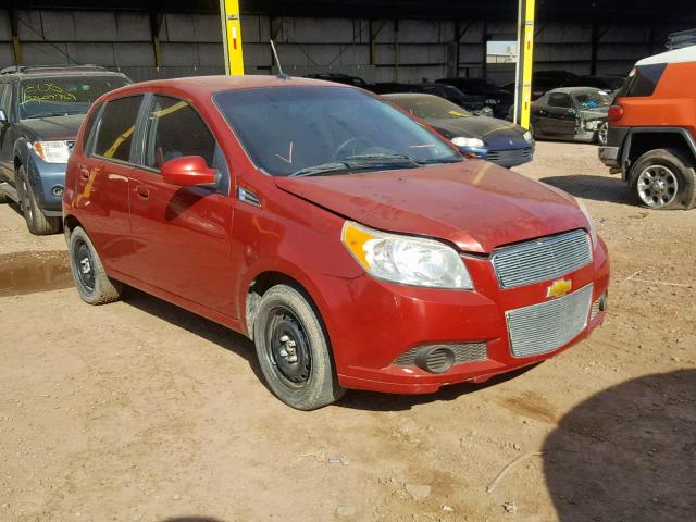 KL1TD66E79B303986 - 2009 CHEVROLET AVEO LS RED photo 1