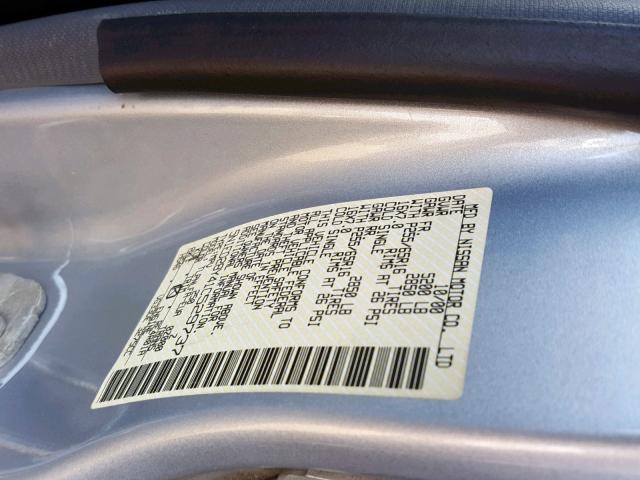 5N1ED28Y41C529737 - 2001 NISSAN XTERRA XE SILVER photo 10