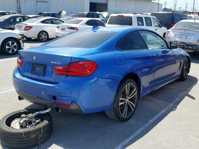 WBA4P1C56HK522316 - 2017 BMW 440I BLUE photo 4