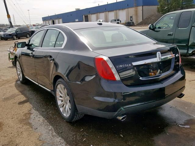 1LNHL9DR5AG600668 - 2010 LINCOLN MKS BLACK photo 3