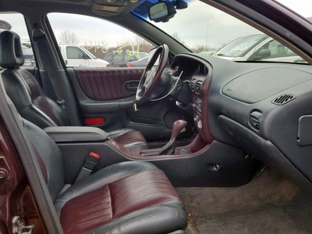 1G2WP52K12F204411 - 2002 PONTIAC GRAND PRIX MAROON photo 5
