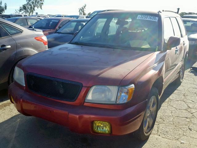 JF1SF65601G738631 - 2001 SUBARU FORESTER S RED photo 2