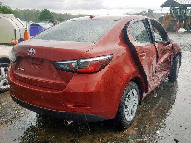 3MYDLBYV7KY509548 - 2019 TOYOTA YARIS L RED photo 4