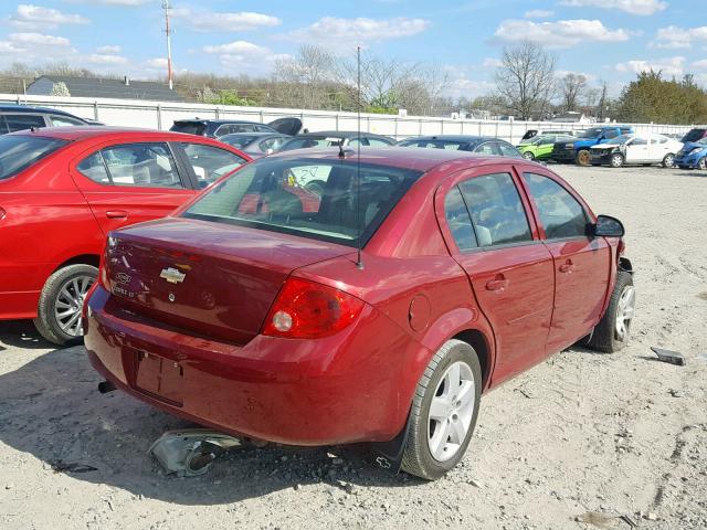 1G1AL58F087344375 - 2008 CHEVROLET COBALT LT BURGUNDY photo 4