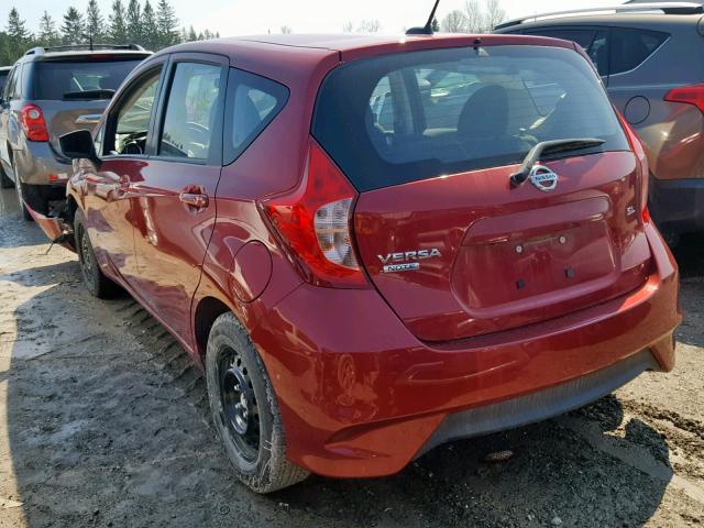 3N1CE2CP7HL375646 - 2017 NISSAN VERSA NOTE RED photo 3