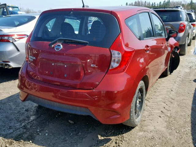 3N1CE2CP7HL375646 - 2017 NISSAN VERSA NOTE RED photo 4