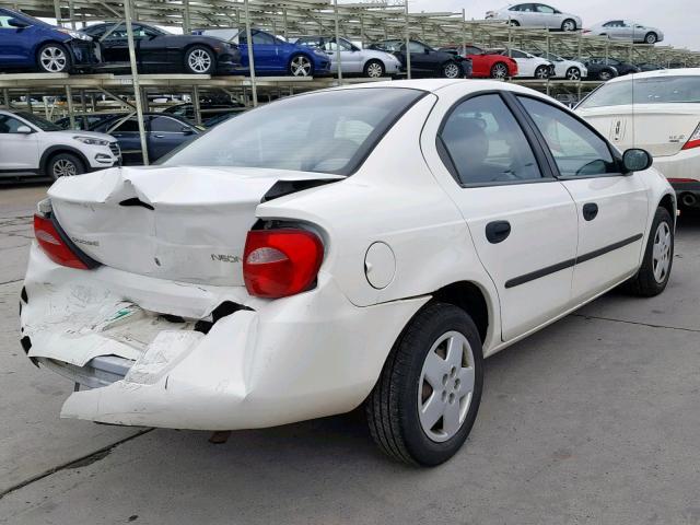 1B3ES26CX4D619153 - 2004 DODGE NEON BASE WHITE photo 4