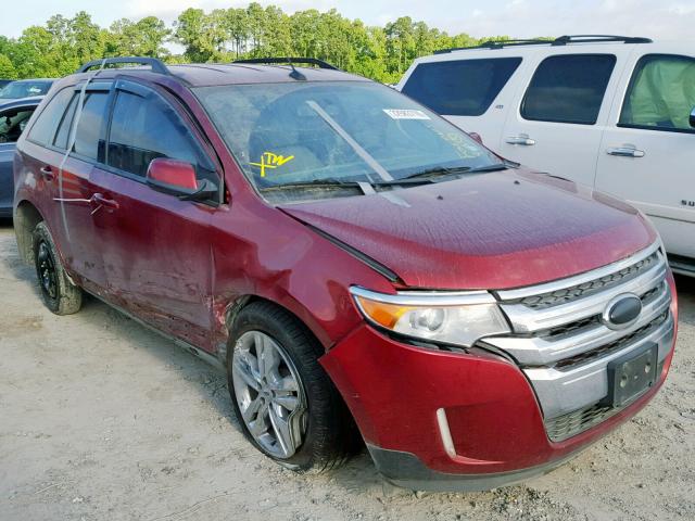 2FMDK3JC4DBB98491 - 2013 FORD EDGE SEL RED photo 1