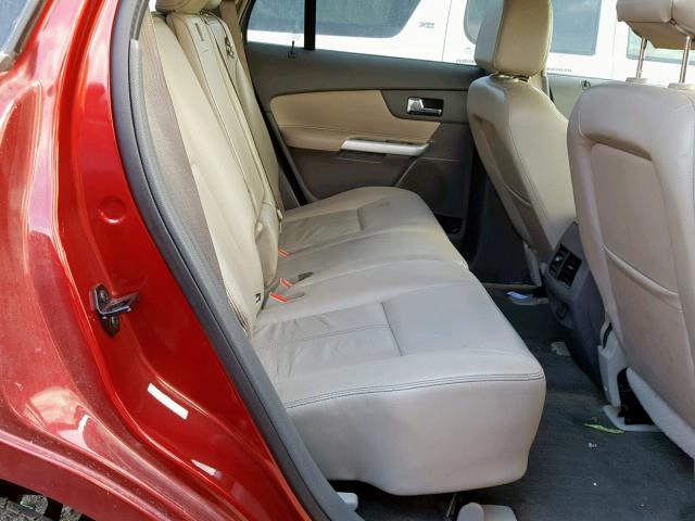 2FMDK3JC4DBB98491 - 2013 FORD EDGE SEL RED photo 6