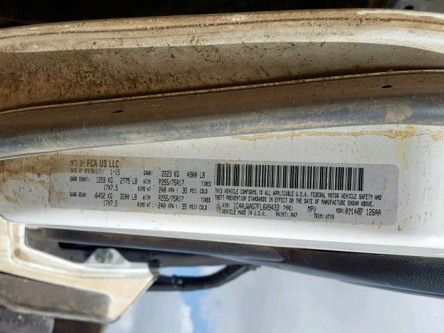 1C4AJWAG7FL609433 - 2015 JEEP WRANGLER S Ağ foto 10