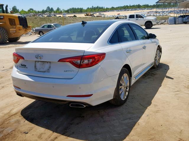 5NPE34AF6FH232475 - 2015 HYUNDAI SONATA SPO WHITE photo 4