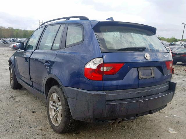 WBXPA93415WD18394 - 2005 BMW X3 3.0I BLUE photo 3