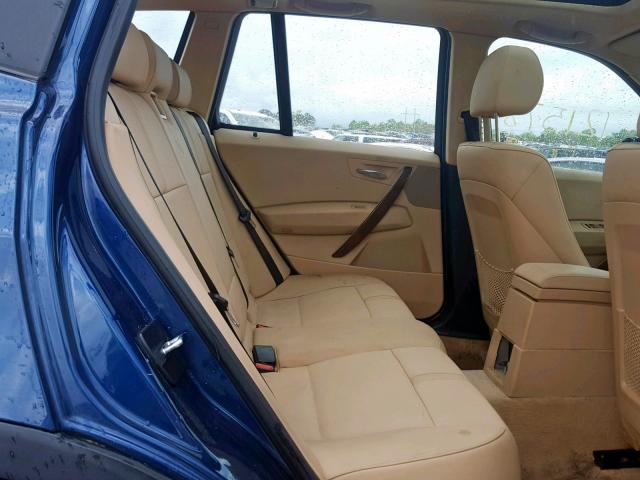 WBXPA93415WD18394 - 2005 BMW X3 3.0I BLUE photo 6