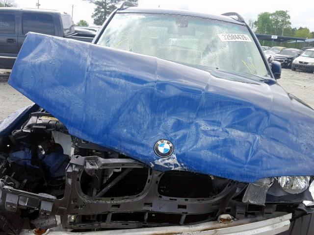 WBXPA93415WD18394 - 2005 BMW X3 3.0I BLUE photo 7