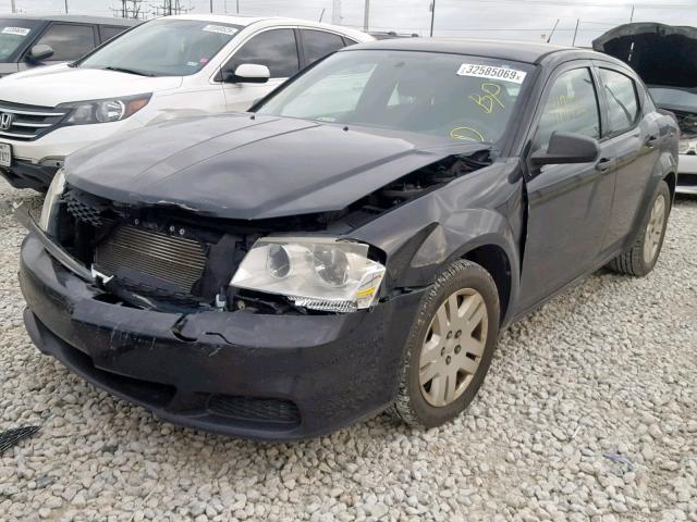 1B3BD4FBXBN508142 - 2011 DODGE AVENGER EX BLACK photo 2