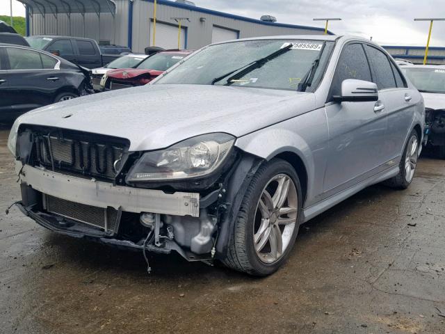 WDDGF8AB6DG126524 - 2013 MERCEDES-BENZ C 300 4MAT SILVER photo 2