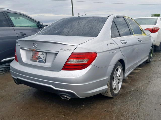 WDDGF8AB6DG126524 - 2013 MERCEDES-BENZ C 300 4MAT SILVER photo 4