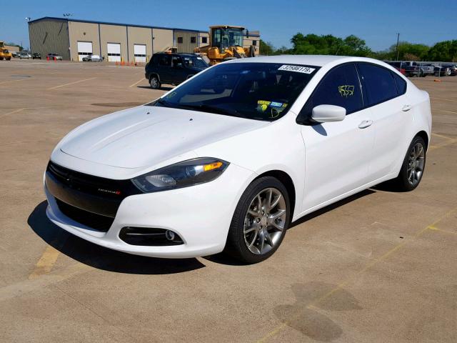 1C3CDFBB1ED673242 - 2014 DODGE DART SXT WHITE photo 2