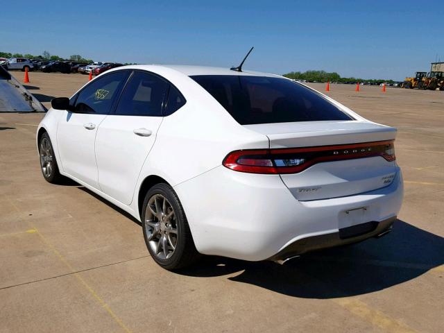 1C3CDFBB1ED673242 - 2014 DODGE DART SXT WHITE photo 3