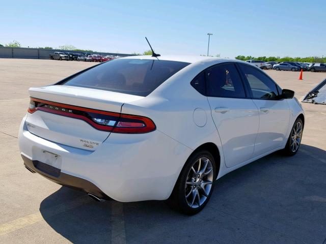 1C3CDFBB1ED673242 - 2014 DODGE DART SXT WHITE photo 4