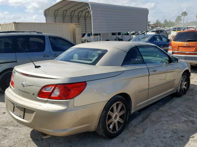 1C3LC55R38N103666 - 2008 CHRYSLER SEBRING TO TAN photo 4