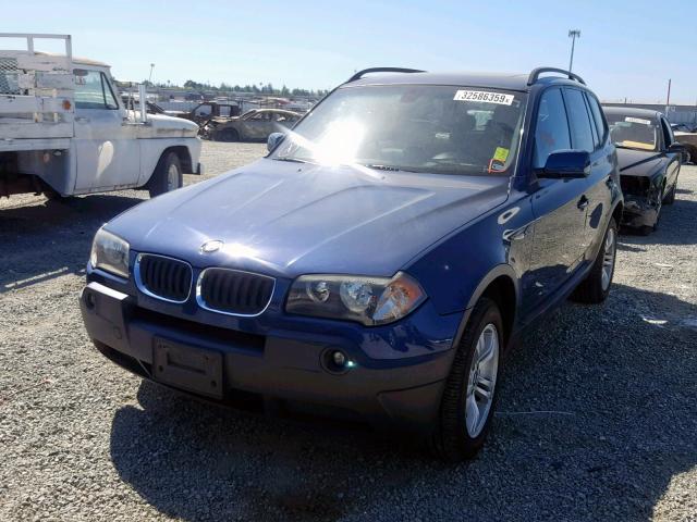 WBXPA93485WD09918 - 2005 BMW X3 3.0I BLUE photo 2