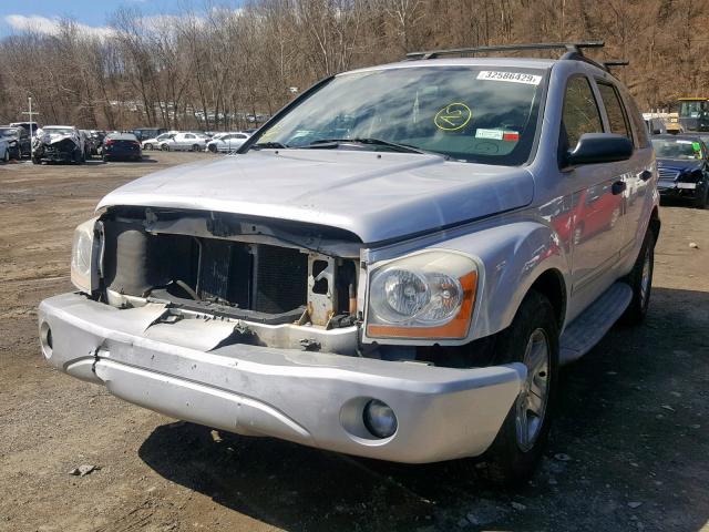 1D4HB48N34F237253 - 2004 DODGE DURANGO SL SILVER photo 2