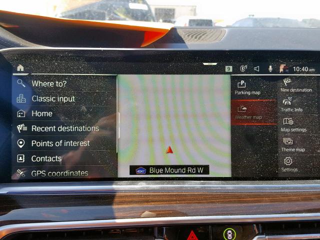 5UXCR6C58KLK85012 - 2019 BMW X5 XDRIVE4 BLACK photo 9