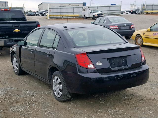 1G8AJ58F47Z191624 - 2007 SATURN ION LEVEL BLACK photo 3