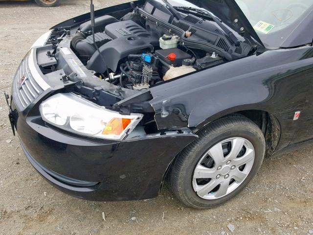 1G8AJ58F47Z191624 - 2007 SATURN ION LEVEL BLACK photo 9