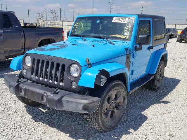 1C4AJWAG8HL600307 - 2017 JEEP WRANGLER S BLUE photo 2